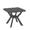 MESA RESINA NILO ANTRACITA 79X79 CM