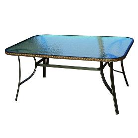 MESA ALUMINIO MONTILLA MARRON 155X99 CM