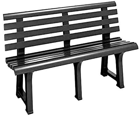 BANCO RESINA ANTRACITA ORCHIDEA 145X49X74 CM