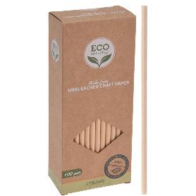 PAJITAS CARTON 195X6 MM 100 PIEZAS