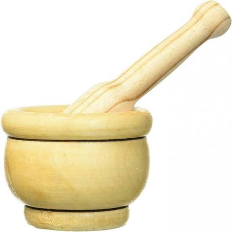 MORTERO MADERA CON MANGO 11 CM