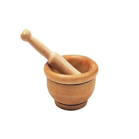 MORTERO MADERA CON MANGO 14 CM