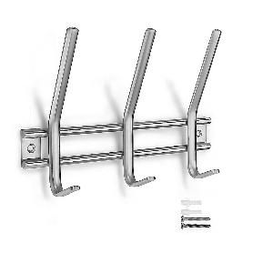 PERCHA DOBLE A.INOX.3 GANCHOS 3718