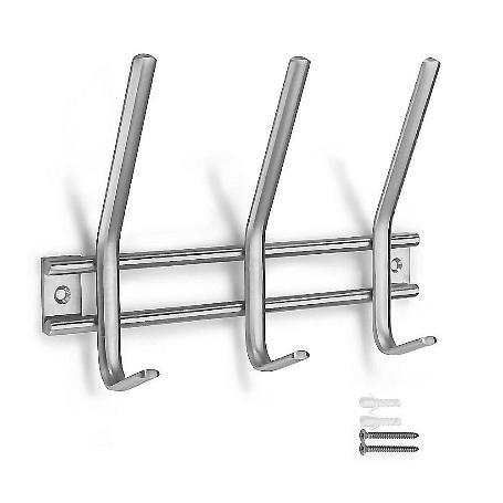 PERCHA DOBLE A.INOX.3 GANCHOS 3718