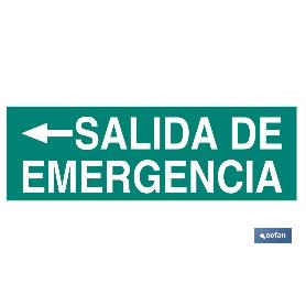 SEÑAL LUMINISCENTE 400X100MM. SALIDA DE EMERGENCIA TEXTO