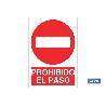 SEÑAL ADHESIVO 297X210MM. PROHIBIDO EL PASO