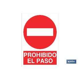 SEÑAL ADHESIVO 297X210MM. PROHIBIDO EL PASO