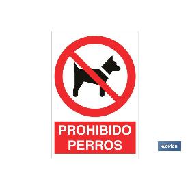 SEÑAL POLIESTIRENO 297X210MM. PROHIBIDO PERROS