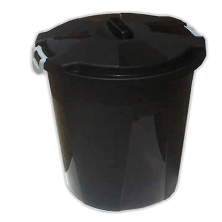 CUBO BASURA 50 L + TAPA NEGRO
