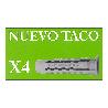 TACOS NYLON 10MM. X4 TIPO X