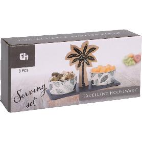 APERITIVOS PALMERA 3 PIEZAS 22 CM