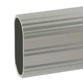 TUBO ALUMINIO ESTRIADO 4MT PLATA MATE 30X15X4X0.7