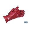 GUANTE PVC ESTANCO ROJO DE 35 CMS.   CAJA 12 UNID.