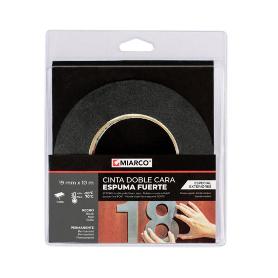 CINTA ADHESIVA 2 CARAS EXTERIOR 19MMX10M NEGRA