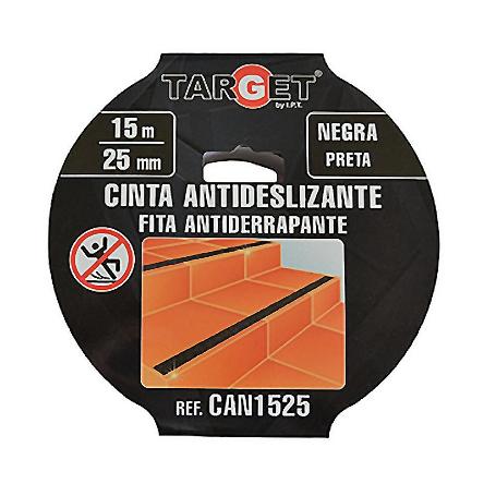 CINTA ANTIDESLIZANTE NEGRA 25MM.