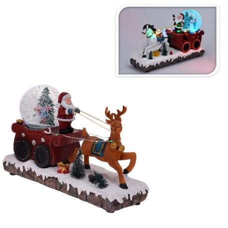 PAPA NOEL CARRO LED 31X19 PILAS