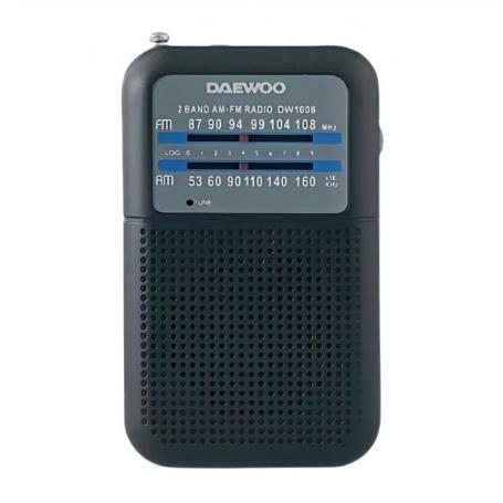 RADIO PORTATIL CON ALTAVOZ AM/FM NEGRA DW1008