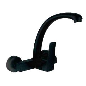 IBERGRIF GRIFO MONOMAN COCINA FREGADER MURAL NEGRO IBIZA M16307B