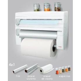 MENAJE METALTEX DISPENSADOR 3 ROLLOS COCINA 39X10X25CM 254410000