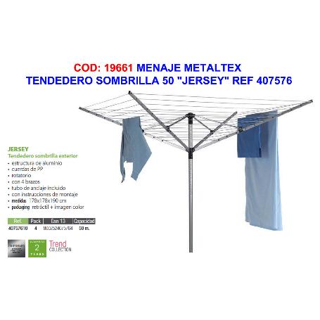 MENAJE METALTEX TENDEDERO SOMBRILLA 50 JERSEY REF 407576