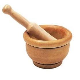 MENAJE METALTEX MORTERO MADERA CON MAZA 12 CMS 738309100