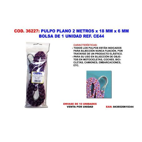 PULPO PLANO 2 METROS X 18 MM X 6 MM CE44 BOLSA 1 UND CE08