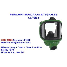 BAJA PERSONNA MASCARA INTEGRAL 81000 CAUCHO CLASE 2 SIN FILTRO