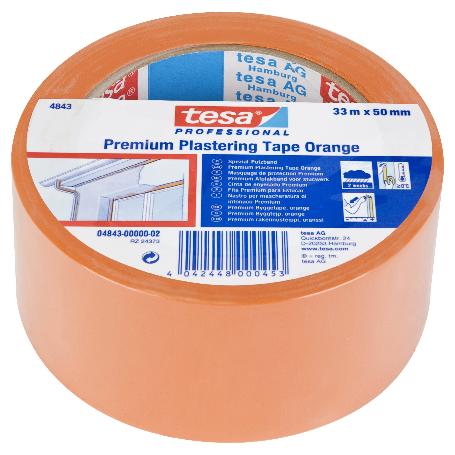 TESA CINTA DE REVOCO PREMIUM NARANJA 33X50 04843