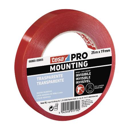 TESA CINTA DOBLE CARA MOUNTING PRO 25MX19MM TRANSPARENTE 66965