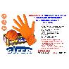 GUANTE SIFER NITRILO 9,5GR 8M DIAMANTADO NARANJA-LION C-50U T-M