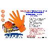 GUANTE SIFER NITRILO 9,5GR 8M DIAMANTADO NARANJA-LION C-50U T-L