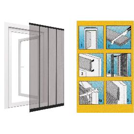 SIFER CORTINA MOSQUITERA FIBRA DE VIDRIO GRIS 120 X 240 CM