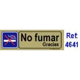 BAJA PLACA ADH.NO FUMAR  PVC 53X165MM 4641 BL