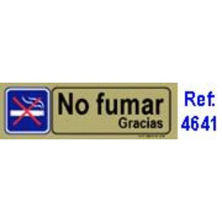 BAJA PLACA ADH.NO FUMAR  PVC 53X165MM 4641 BL