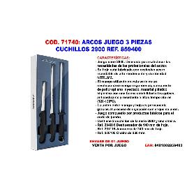 ARCOS JUEGO 3 PIEZAS CUCHILLOS 2900 859400