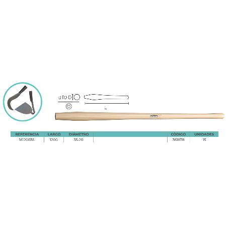SIFER MANGO MADERA NATURAL RAEDERA Y TAJAMATA 1200-35 16120035