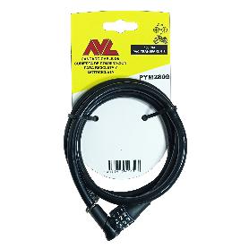 AVL CANDADO CABLE BICI-MOTO 1 M  COMBINACION 3 DIGIT PYM2809