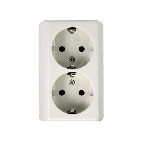 SIMON DOBLE BASE  SUPERFICIE BLANCO SCHUKO 16 A MS540306