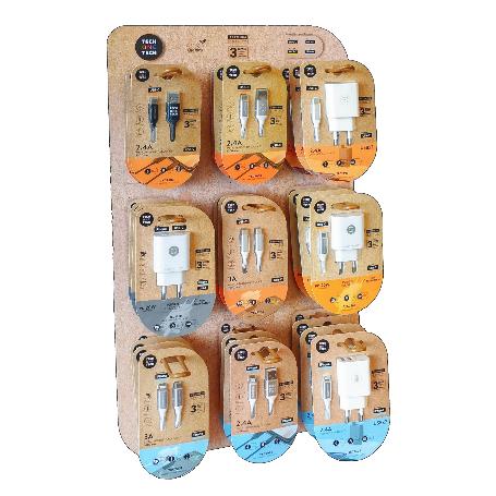 TECH EXPOSITOR MESA CARGADORES Y CABLES MOVILES 9 GANCHO 400903P