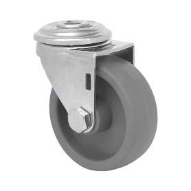 RUEDA MOBILIARIO 25Ø PP GRIS AGUJERO PASANTE 8 Ø  18H0349