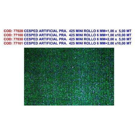 CESPED ARTIFICIAL F.S. PRA.  425 MINI ROLLO 6 MM 2,00 X  5,00 MT