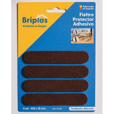 BRIPLAS FIELTRO ADHESIVO 4 U BANDA 100X18 MM MARRON 111M