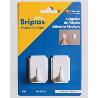 BRIPLAS COLGADOR COCINA-BAÑO PLASTIC ADHES 2U MEDIAN BLANCO 256B