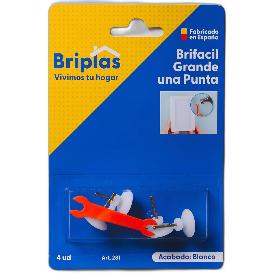 BRIPLAS CUELGA FACIL CUADROS 1 PUNTA GRANDE 4 U  281