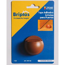 BRIPLAS TOPE PUERTA ADHESIVO ESFERICO  1 U MARRON 307M