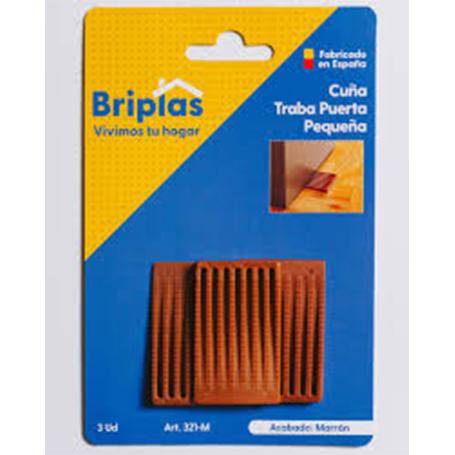 BRIPLAS  TRABA CUÑA PUERTA-MUEBLES PEQUEÑO  3 U MARRON 321M