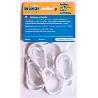 BRIPLAS ANILLAS PARA CORTINA BAÑO TIPO MOSQUETON 10 U BLANCO 607