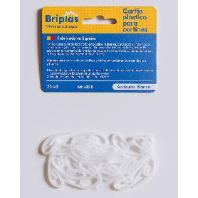 BRIPLAS GARFIO-CORCHETE CORTINA BAÑO 25 U BLANCO 620