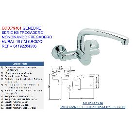 GENEBRE GRIFO K8 MONOMAND FREGADERO MURAL 15 CM CR 61192284566