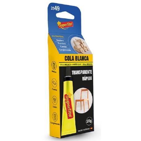 SUPERTITE COLA BLANCA MADERA TRANSPARENTE 1X20 GR 2549